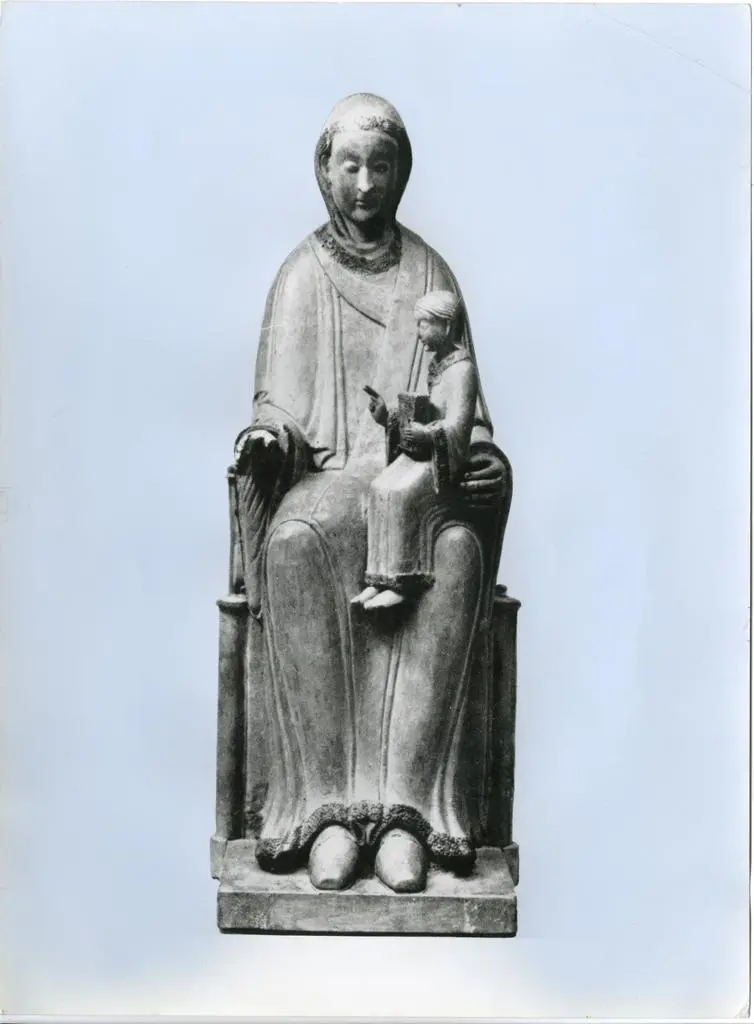 Anonimo tedesco sec. XI , Madonna con Bambino in trono