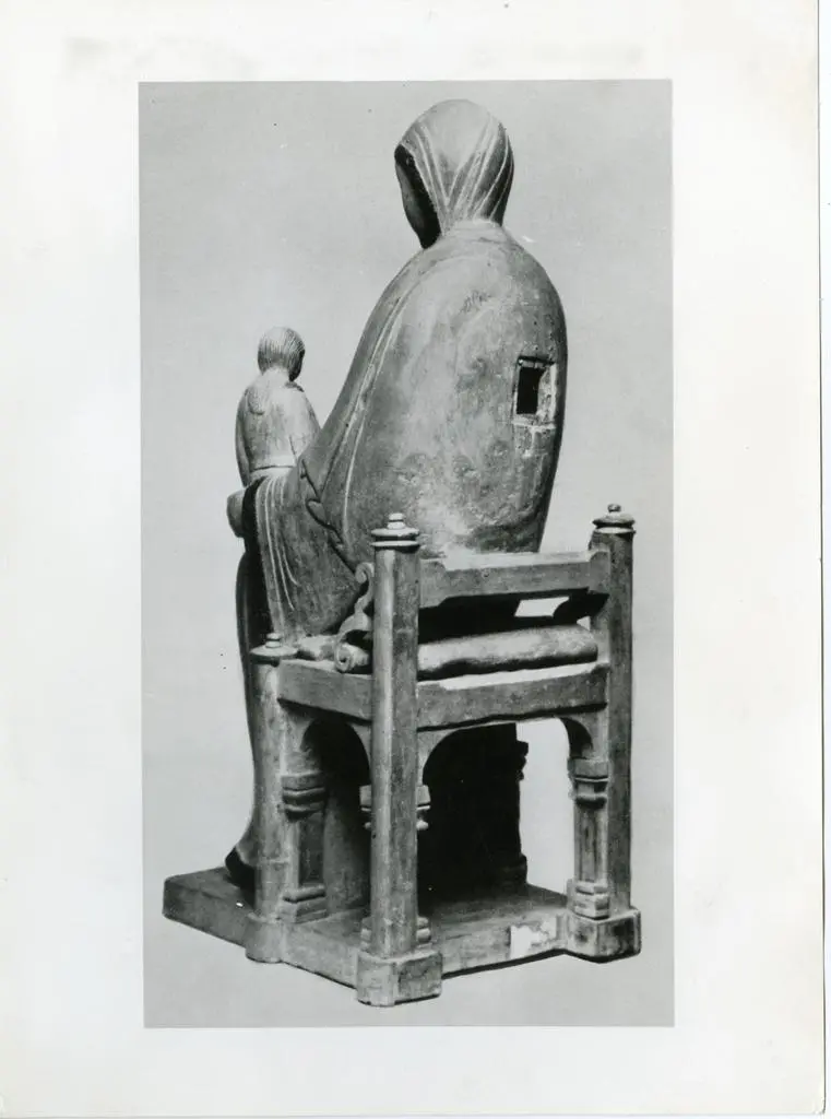 Anonimo , Anonimo tedesco - sec. XI - Madonna con Bambino in trono