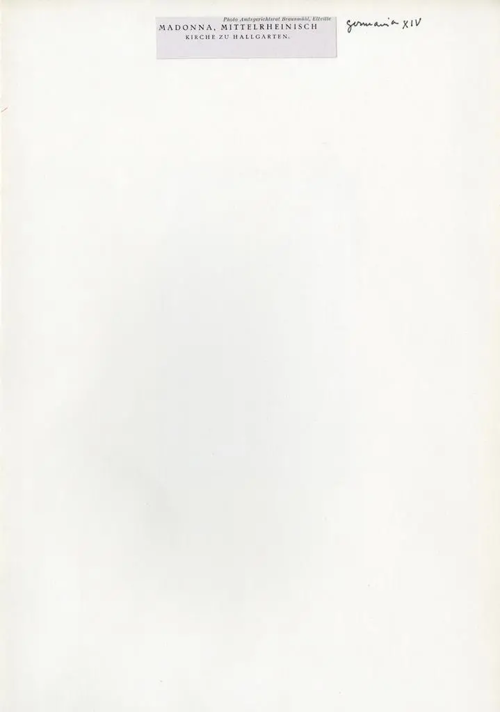 Amtsgerichtsrat Braunm&uuml;hl, Eltville , Madonna, Mittelrheinisch Kirche zu Hallgarten