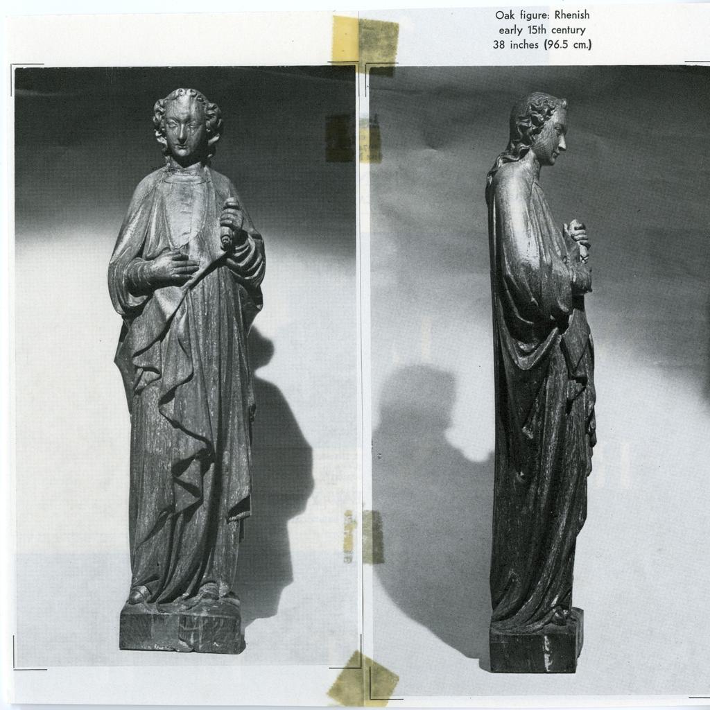Anonimo , Oak figure: Rhenish early 15th century 38 inches (96.5 cm.)