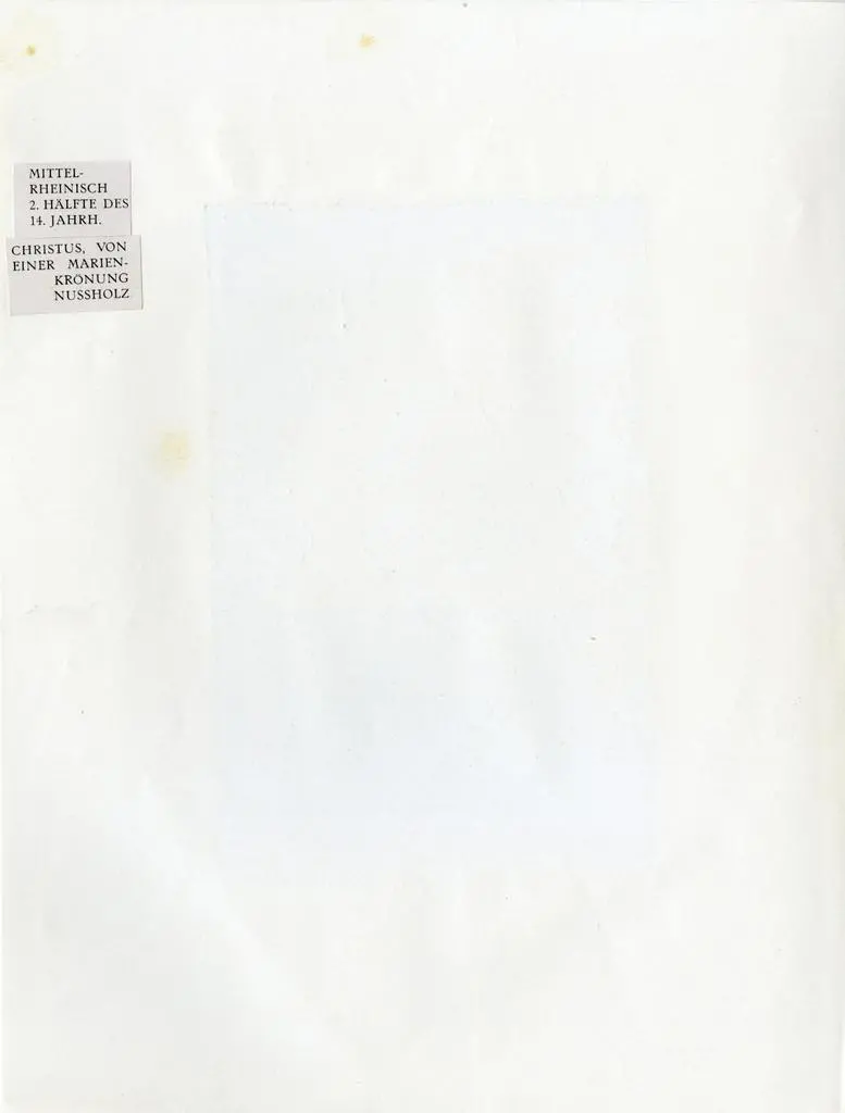 Anonimo , Mittelrheinisch 2. H&auml;lfte des 14. Jahrh. Christus, Von Einer Marien Kr&ouml;nung Nussholz