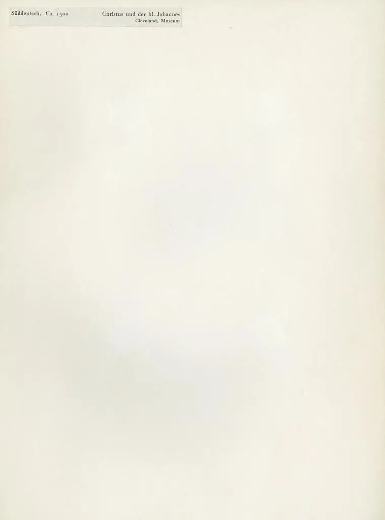 Anonimo , S&uuml;ddeutsch. Ca. 1300 - Christus und der hl. Johannes - Cleveland, Museum
