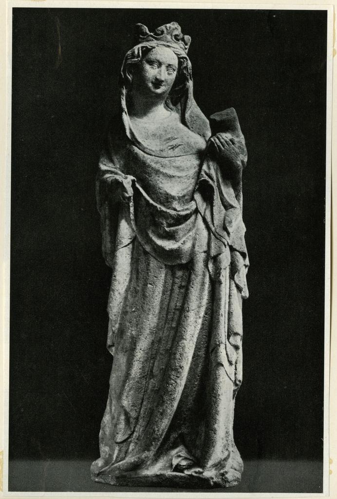 Anonimo , Madonna, Stein, rheinisch, 1. Hälfte 14. Jahrh. H. 95 cm.