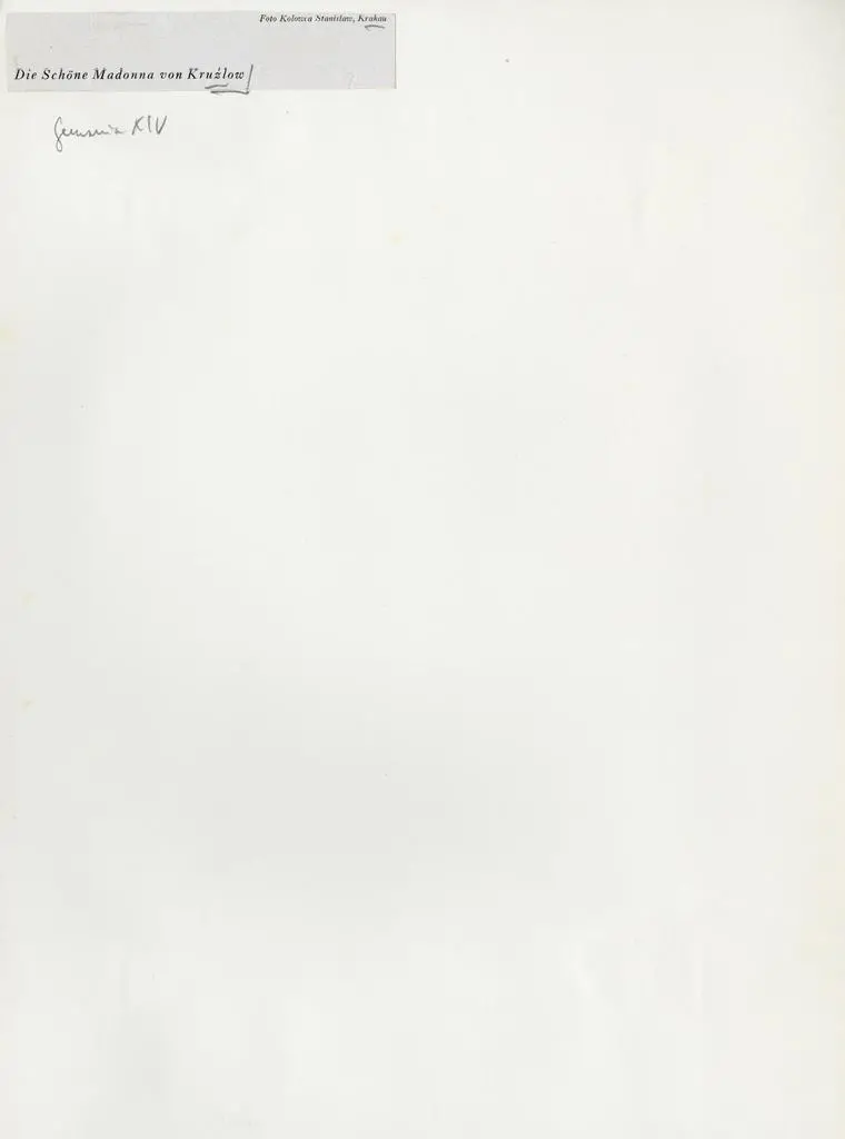 Kolowca, Stanislaw , Die Sch&ouml;ne Madonna von Kruzlow