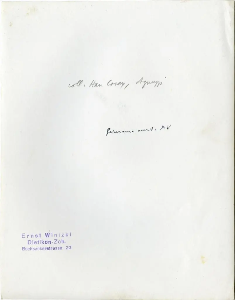 Winizki, Ernst , Coll. Han Coray, Agnuzzo - Germania merid. XV