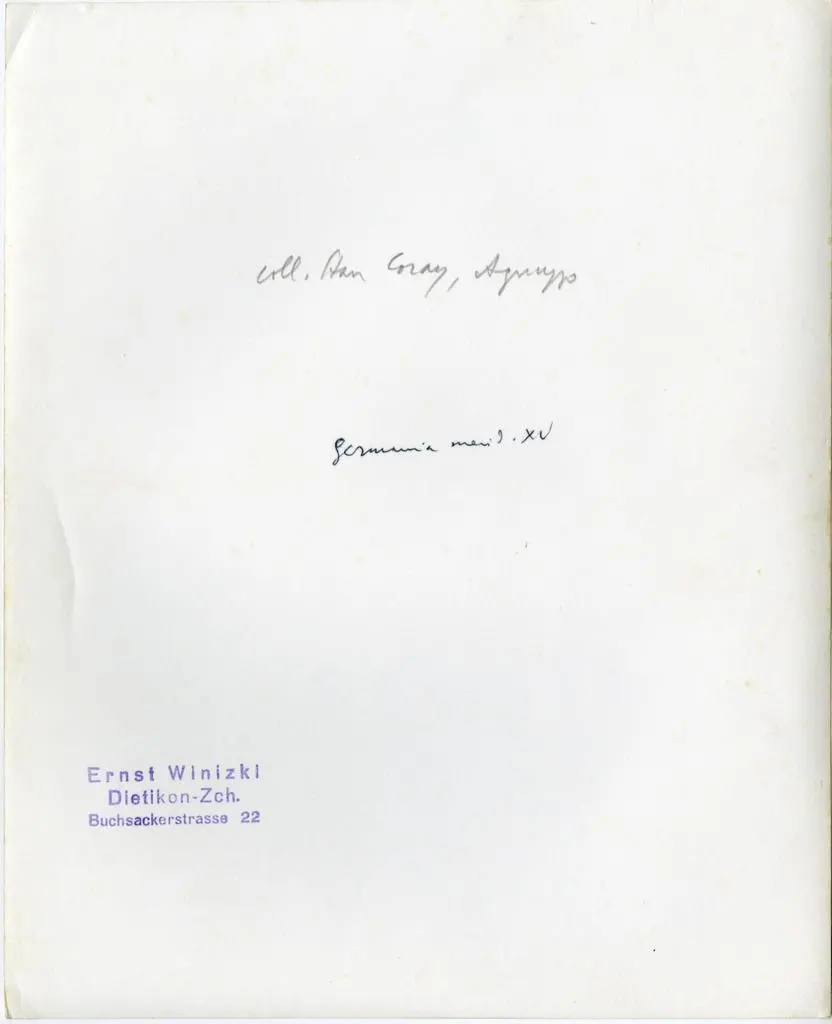 Winizki, Ernst , Coll. Han Coray, Agnuzzo - Germania merid. XV