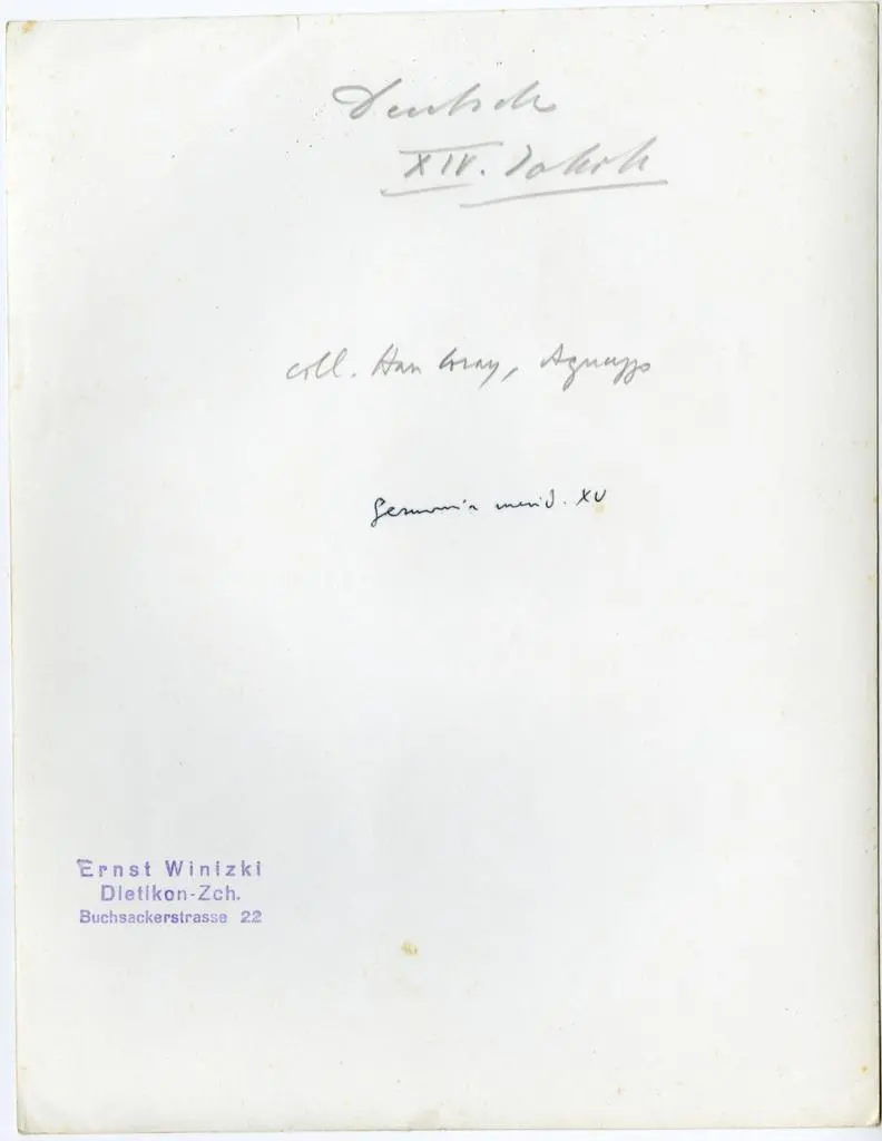 Winizki, Ernst , Coll. Han Coray, Agnuzzo - Germania merid. XV