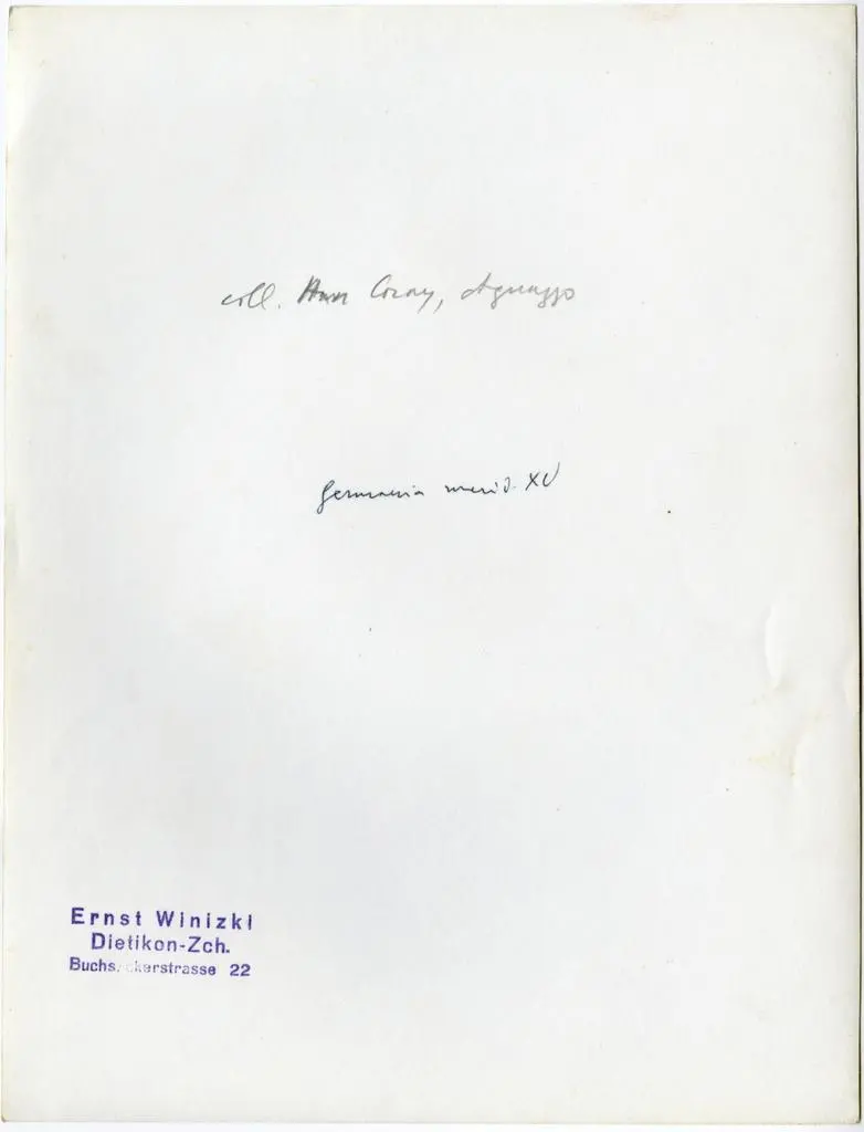 Winizki, Ernst , Coll. Han Coray, Agnuzzo - Germania merid. XV