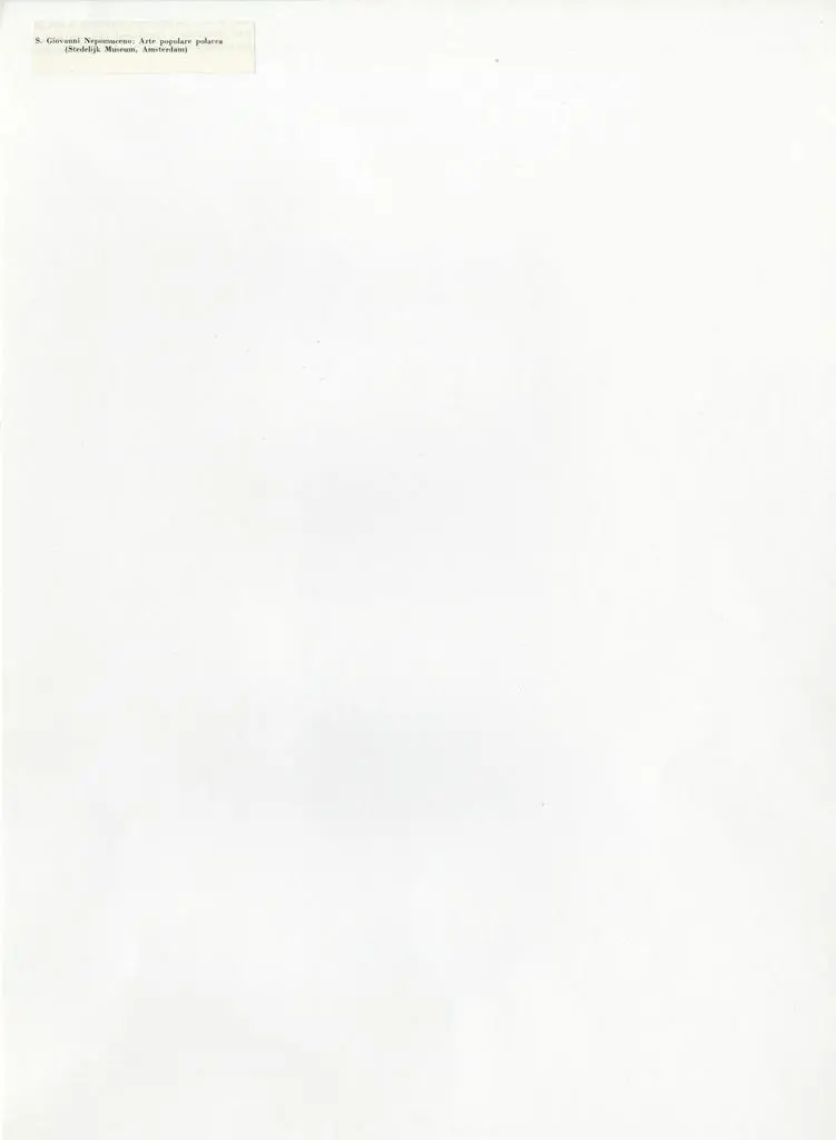 Anonimo , S. Giovanni Nepomuceno: Arte popolare polacca (Stedelijk Museum, Amsterdam)