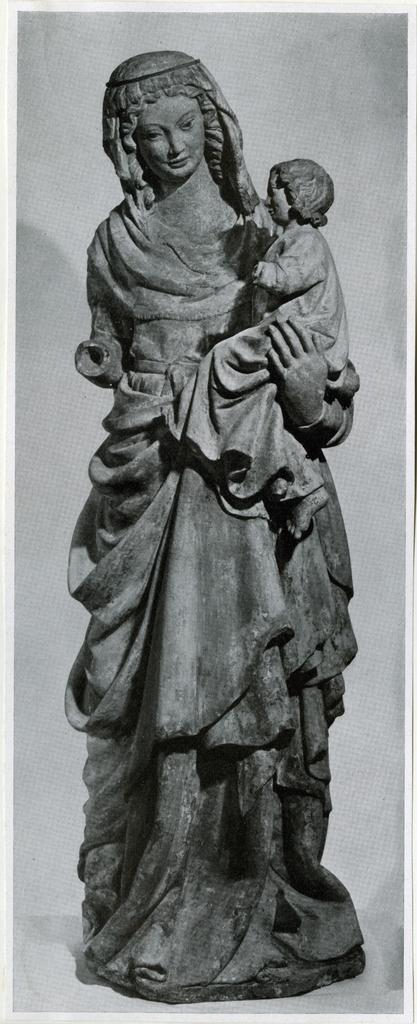 Anonimo , Sandsteinmadonna aus dem Kapuzinerkloster in Wiener-Neustadt. Um 1310 - Wien, Neuerwerbung des Kunsthistor. Museums.