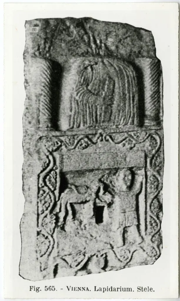 Anonimo , Fig. 565. - Vienna - Lapidarium. Stele