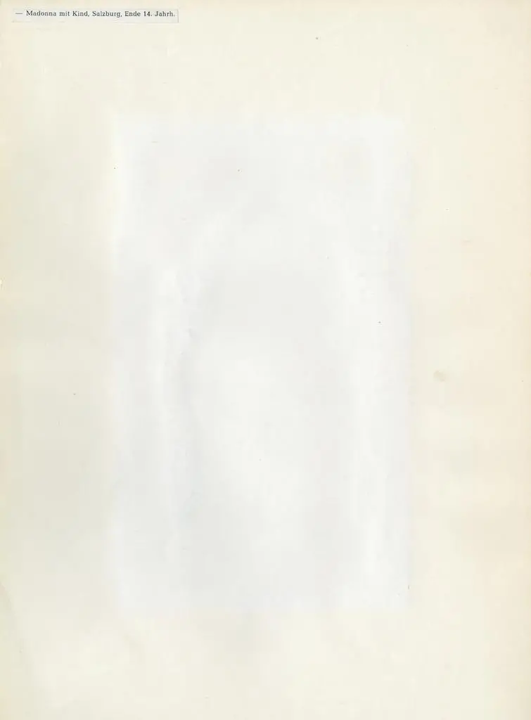 Anonimo , Madonna mit Kind, Salzburg, Ende 14. Jahrh.