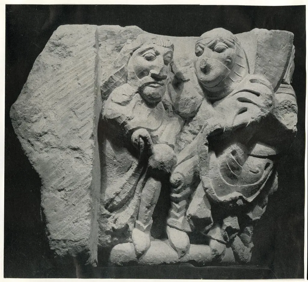 Anonimo , Anonimo spagnolo - sec. XII - Ritratto di coniugi