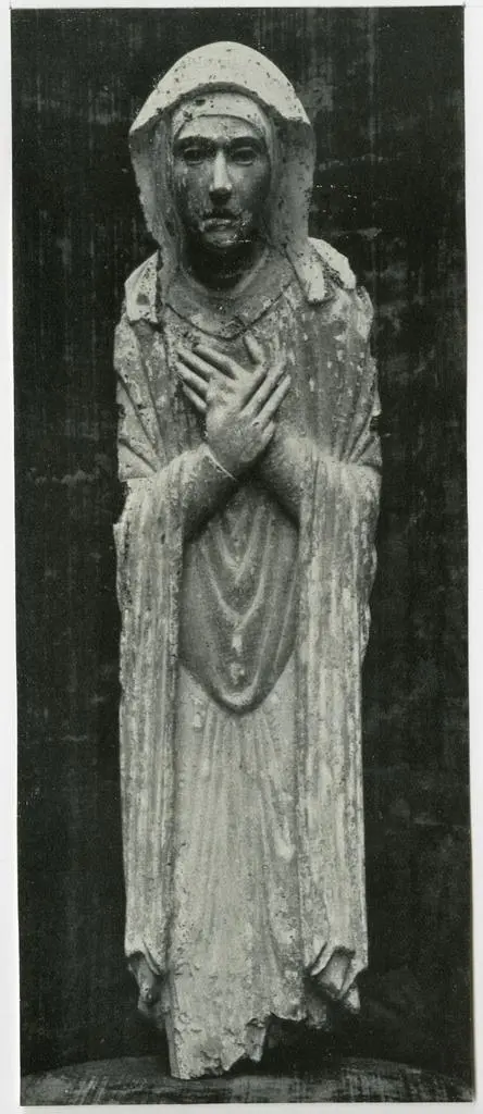 Anonimo , No. I. - Mater dolorosa Wood catalonian Thirteenth Century (Courtesy of the Hispanic Society of America)