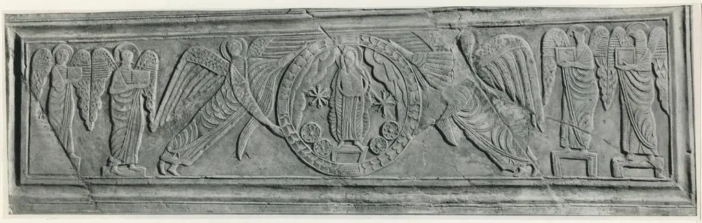 Anonimo sec. IX , Cristo in Maest&agrave; tra angeli, Evangelisti