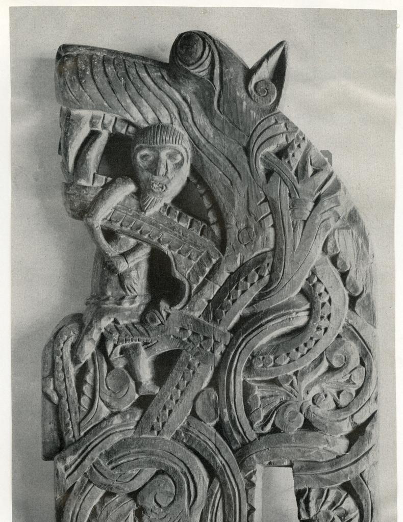 Anonimo scandinavo sec. XI/ XII , Motivo decorativo con figure umane, Motivi decorativi vegetali e animali