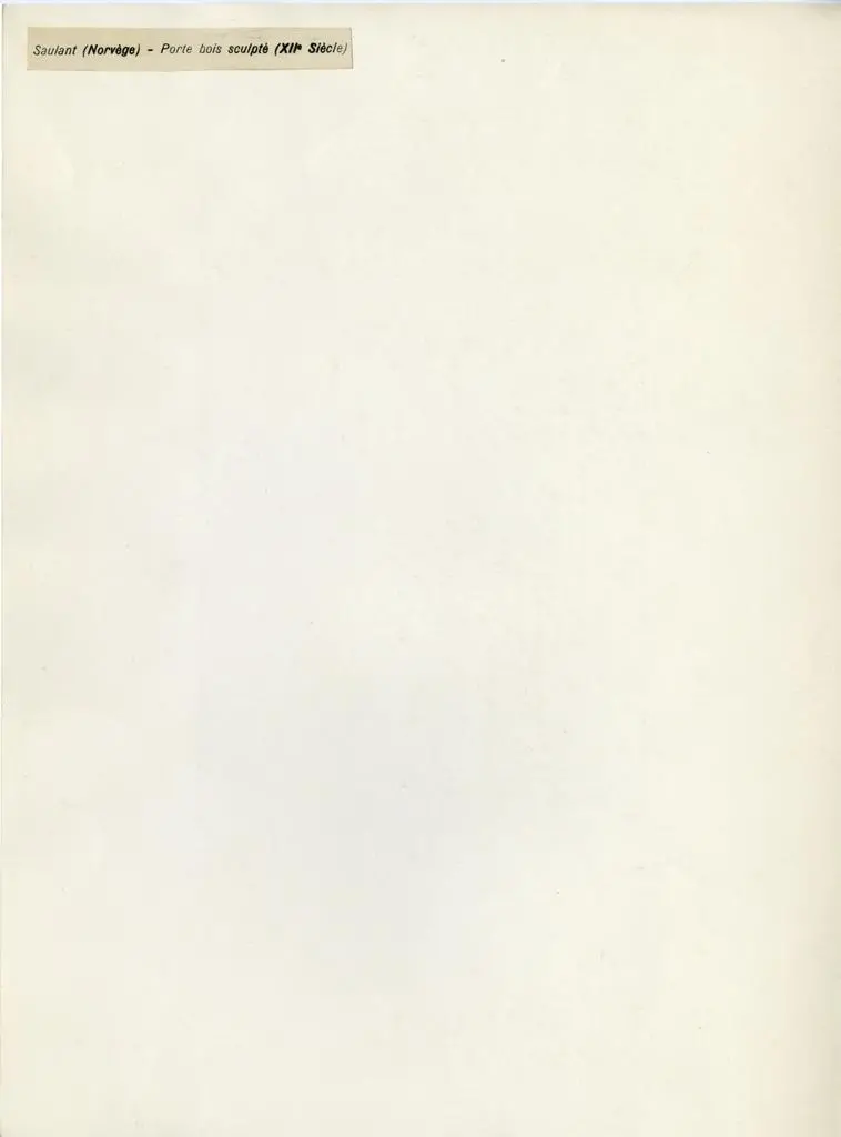 Anonimo , Saulant (Norv&egrave;ge) - Porte bois sculpt&eacute; (XIIe Si&egrave;cle)
