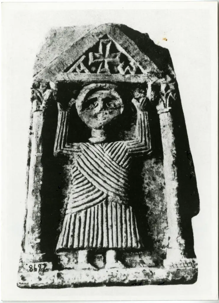 Anonimo sec. X , Figura allegorica con croce