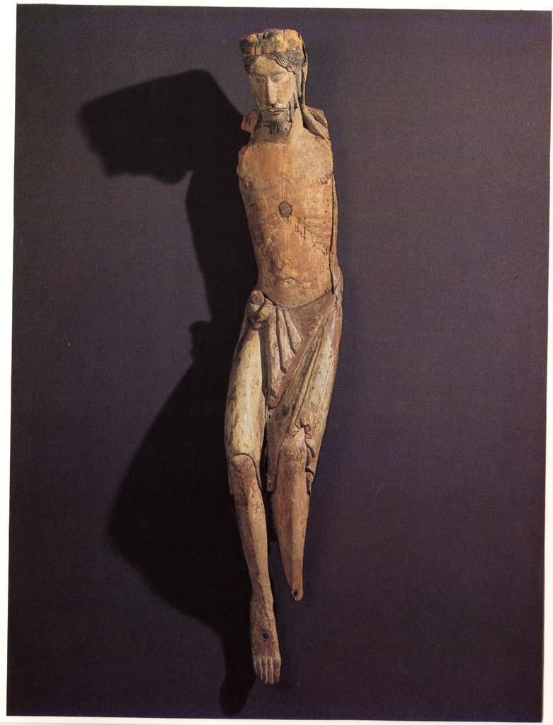 Anonimo , A Burgundian Romanesque limewood crucifix figure, second quarter of the 12th century