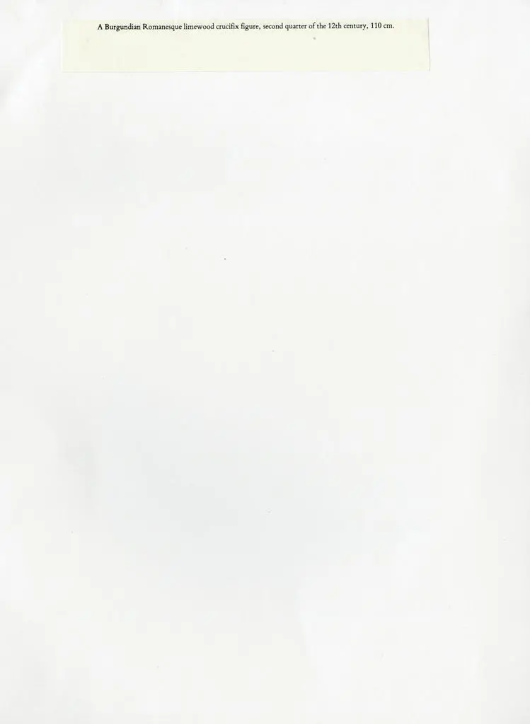 Anonimo , A Burgundian Romanesque limewood crucifix figure, second quarter of the 12th century