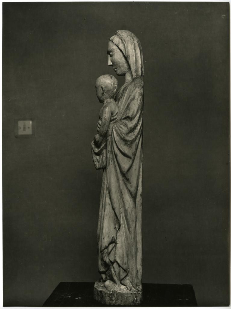 Anonimo , Anonimo - sec. XIII/ XIV - Madonna con Bambino. Veduta laterale