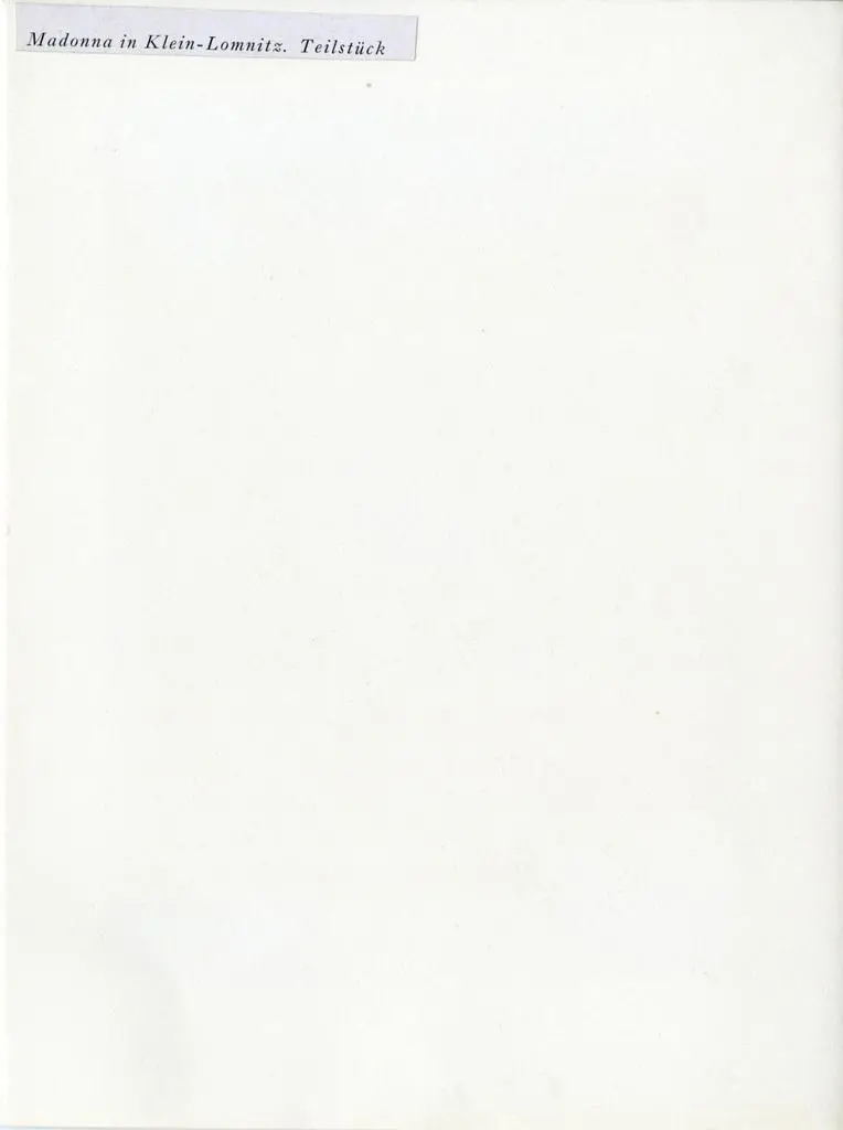Anonimo , Madonna in Klein-Lomnitz. Teilst&uuml;ck