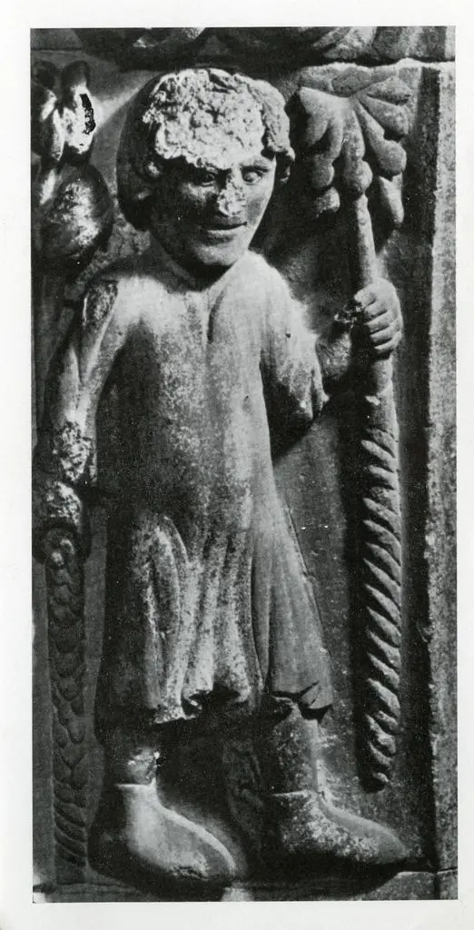 Anonimo , Anonimo lombardo sec. XII - Allegoria del Mese di Aprile