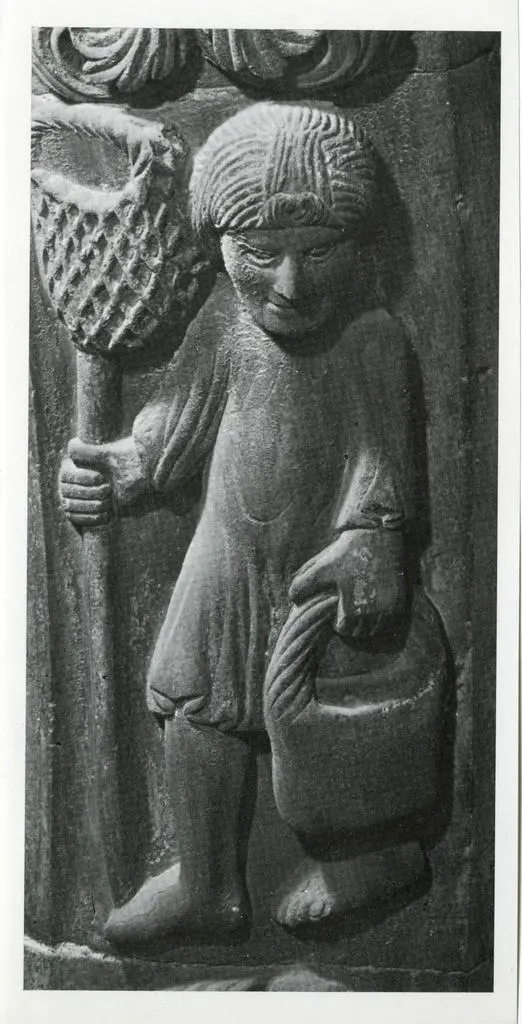 Anonimo , Anonimo lombardo sec. XII - Allegoria del Mese di Febbraio