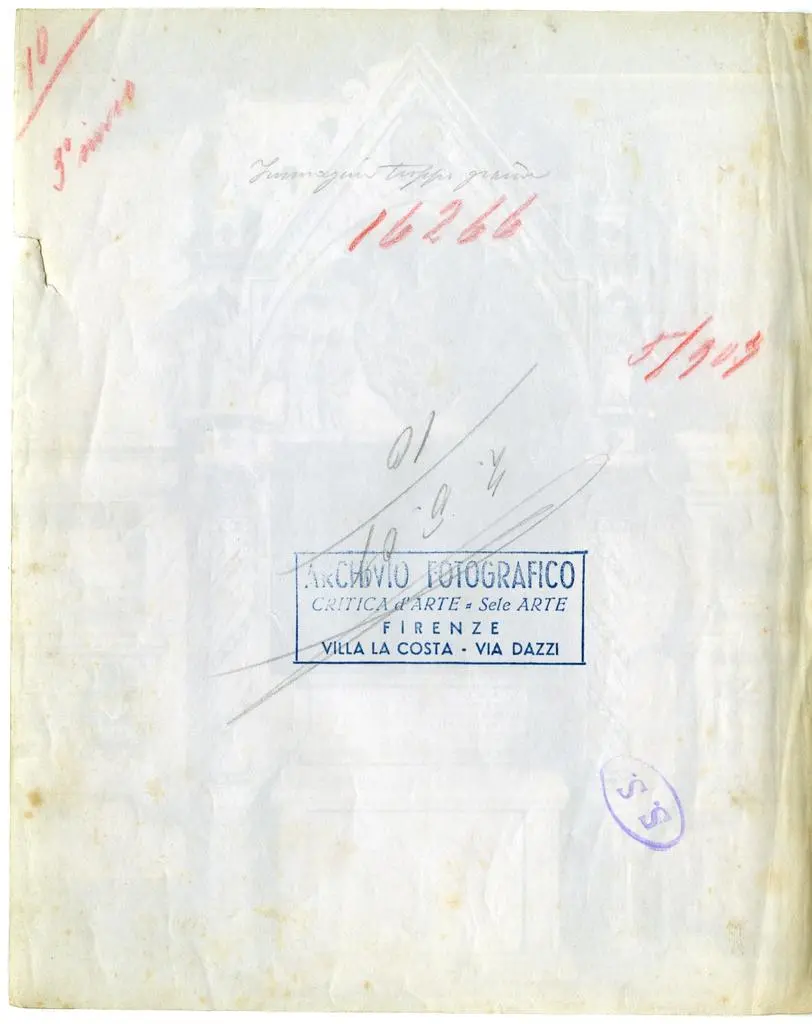 Anonimo , Anonimo romano - sec. XIV - Madonna in gloria e santi; Angeli reggistemma; Motivi decorativi