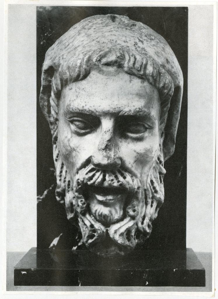 Anonimo , Anonimo dell'Italia settentrionale sec. XIV - Testa d'uomo con barba