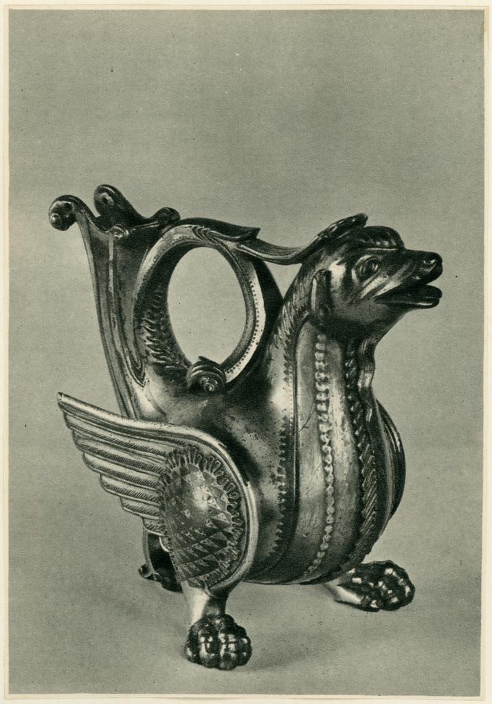 Anonimo , Ewer. Gilt bronze with niello and silver. Mosan; early 13th century