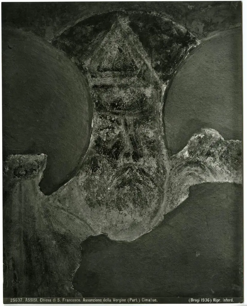 Brogi , Assisi, Chiesa di S. Francesco - Assunzione della Vergine (Part.) Cimabue