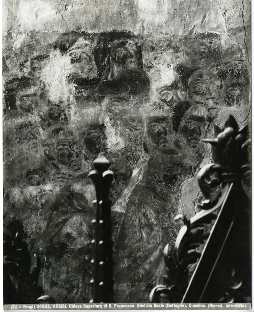 Brogi , Assisi, Chiesa Superiore di S. Francesco - Giudizio finale (Dettaglio). Cimabue.