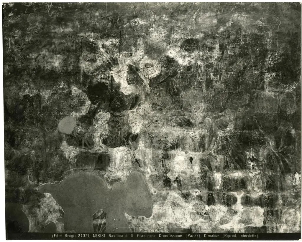 Brogi , Assisi. Basilica di S. Francesco. Crocifissione. (Par.re). Cimabue.