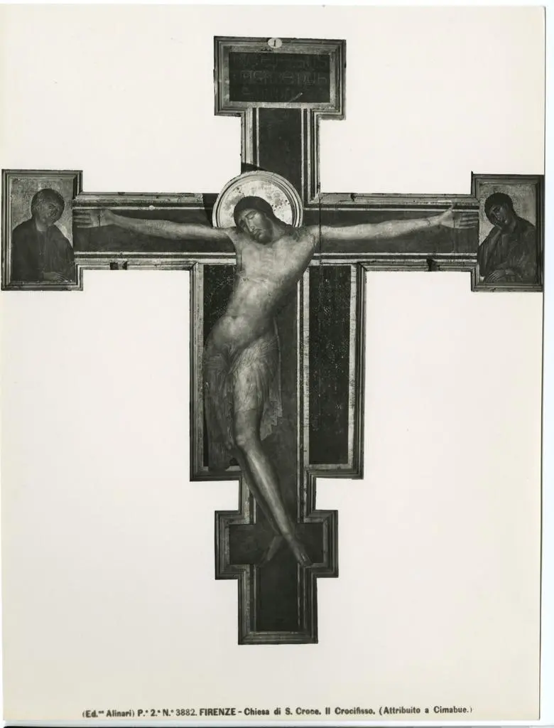 Alinari, Fratelli , Firenze - Chiesa di S. Croce. Il Crocifisso. (attribuito a Cimabue.)