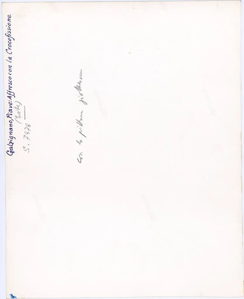 Anonimo , Galzignano, Piave: Affresco con la Crocefissione