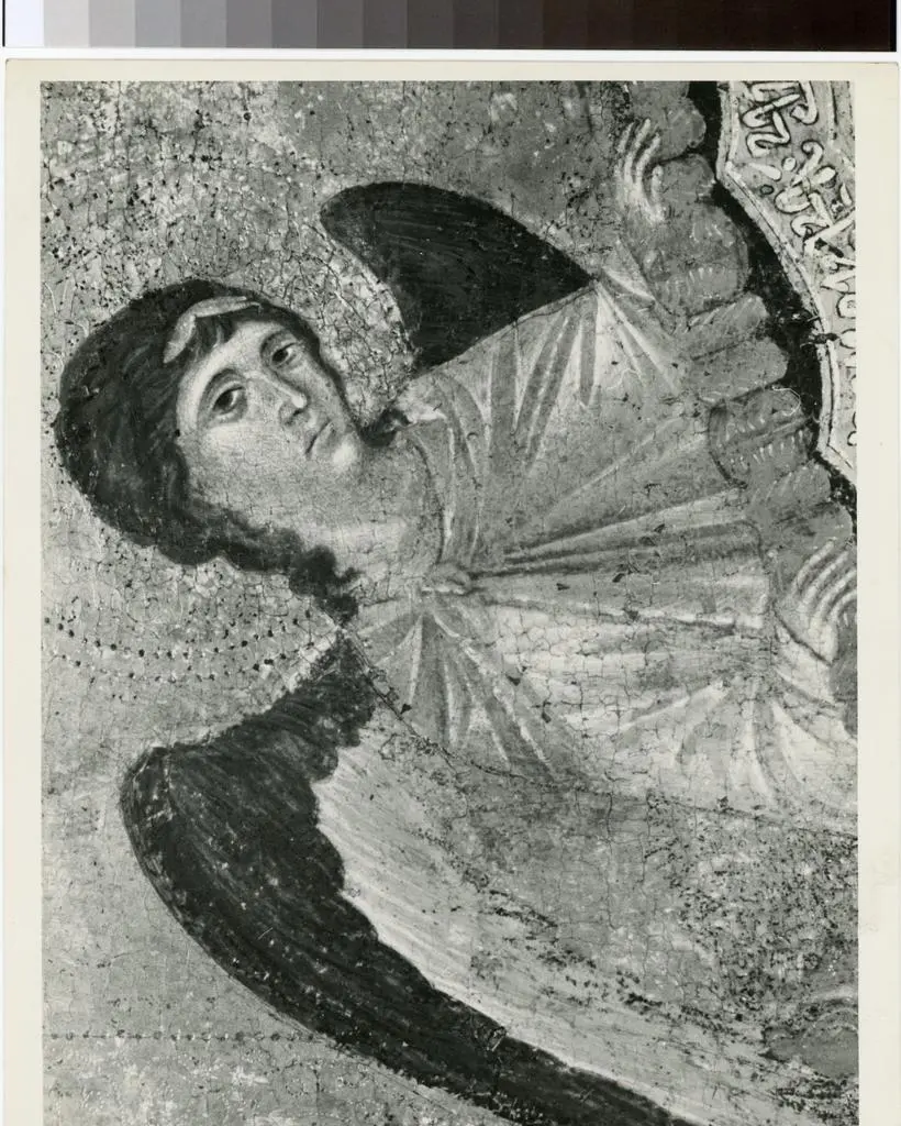 Gabinetto Fotografico della Soprintendenza Speciale per il Patrimonio Storico, Artistico ed Etnoantropologico e per il Polo Museale della citt&agrave; di Firenze , Maestro di San Martino - sec. XIII - Madonna con Bambino in trono tra angeli (particolare)