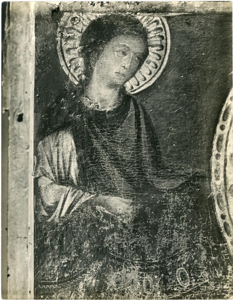 Brogi , Firenze - S. Remigio- Particolare della Madonna col Bambino. (744) Fine secolo 13°