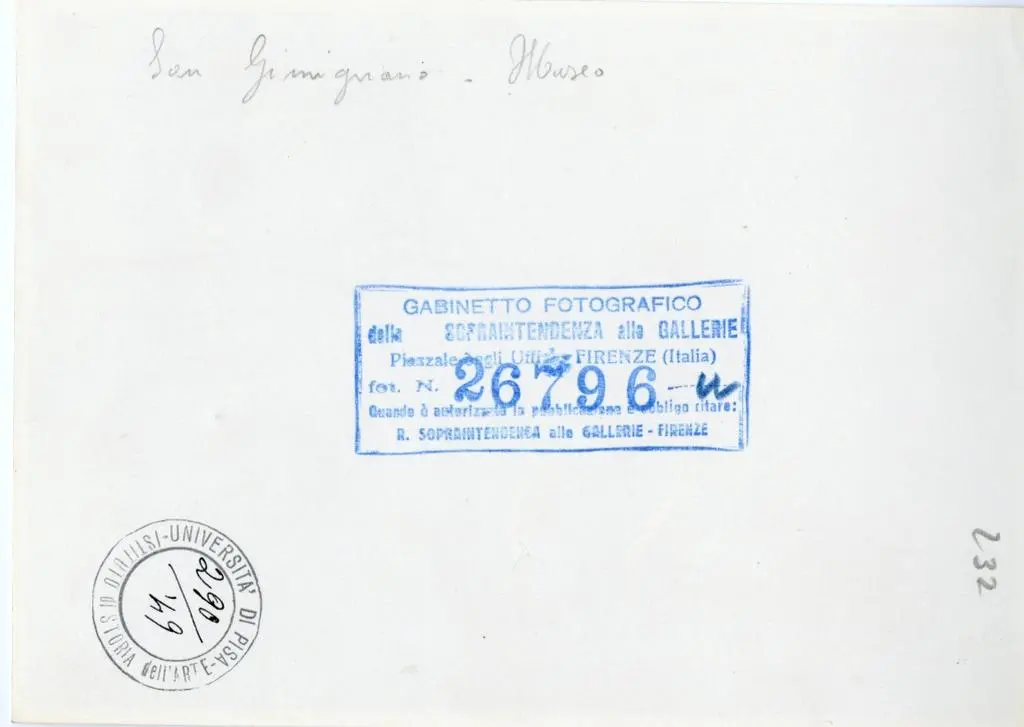 Gabinetto Fotografico della Soprintendenza Speciale per il Patrimonio Storico, Artistico ed Etnoantropologico e per il Polo Museale della citt&agrave; di Firenze , San Gimignano - Museo