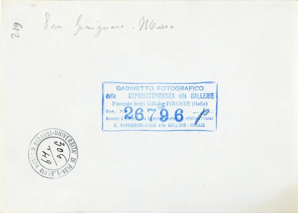 Gabinetto Fotografico della Soprintendenza Speciale per il Patrimonio Storico, Artistico ed Etnoantropologico e per il Polo Museale della citt&agrave; di Firenze , San Gimignano - Museo