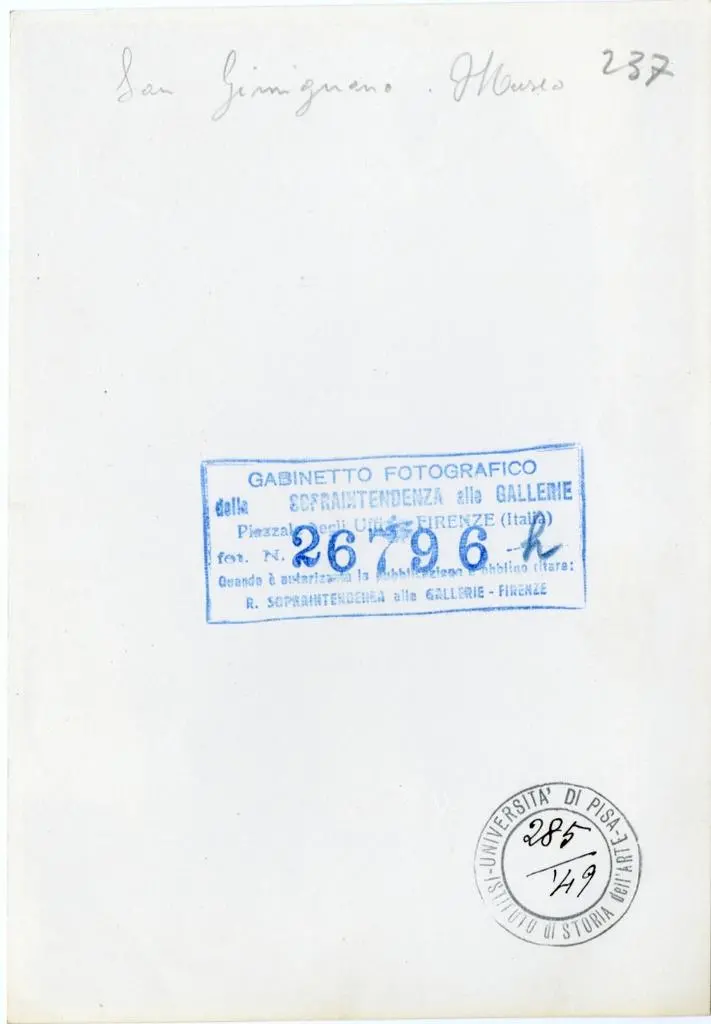 Gabinetto Fotografico della Soprintendenza Speciale per il Patrimonio Storico, Artistico ed Etnoantropologico e per il Polo Museale della citt&agrave; di Firenze , San Gimignano - Museo