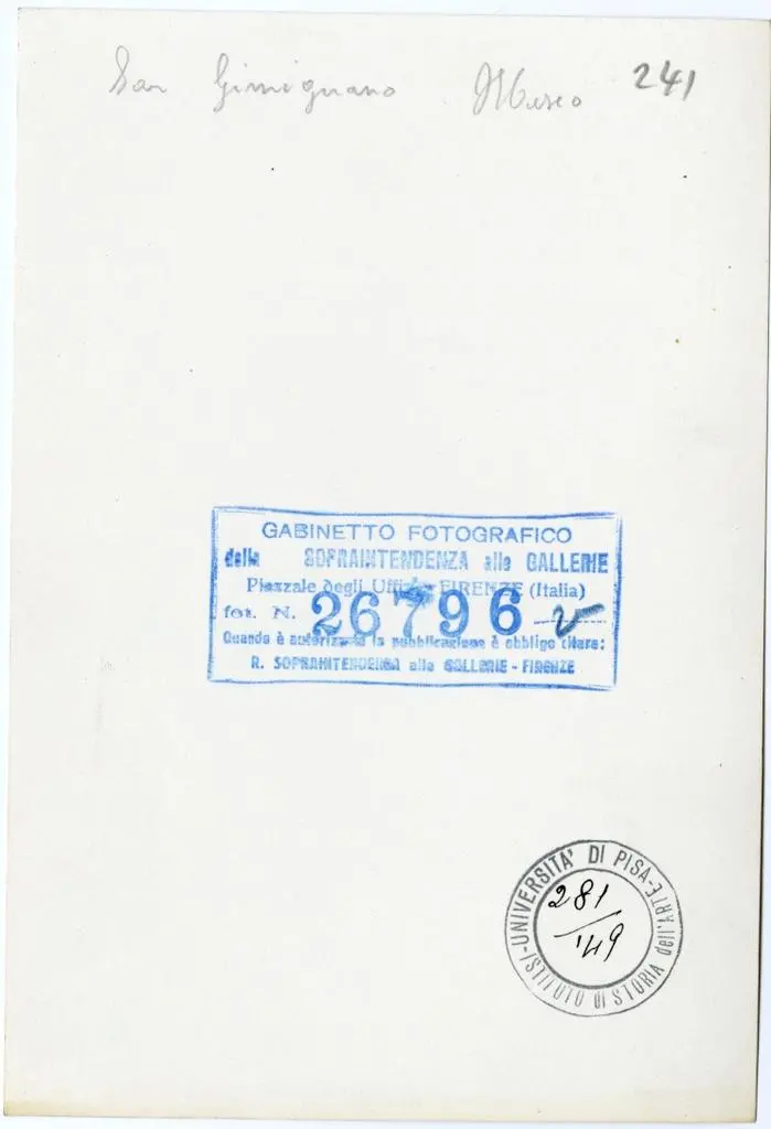 Gabinetto Fotografico della Soprintendenza Speciale per il Patrimonio Storico, Artistico ed Etnoantropologico e per il Polo Museale della citt&agrave; di Firenze , San Gimignano - Museo