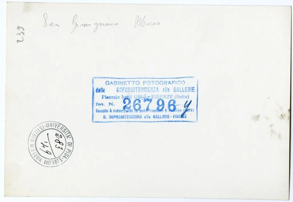 Gabinetto Fotografico della Soprintendenza Speciale per il Patrimonio Storico, Artistico ed Etnoantropologico e per il Polo Museale della citt&agrave; di Firenze , San Gimignano - Museo