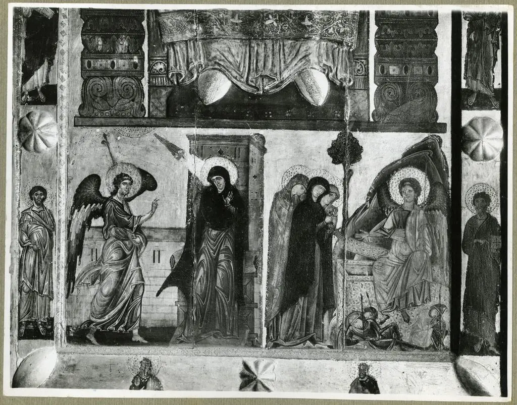 Anonimo , Coppo - part. della Mad. in trono - chiesa di S. Maria Magg. - Firenze