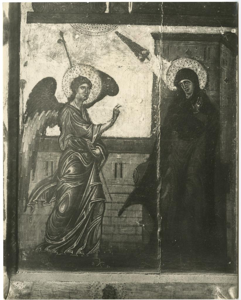 Brogi , Meliore di Jacopo/ Coppo di Marcovaldo - sec. XIII - Madonna con Bambino, angeli e santi; Storie della vita di Maria Vergine (particolare dell'Annunciazione)
