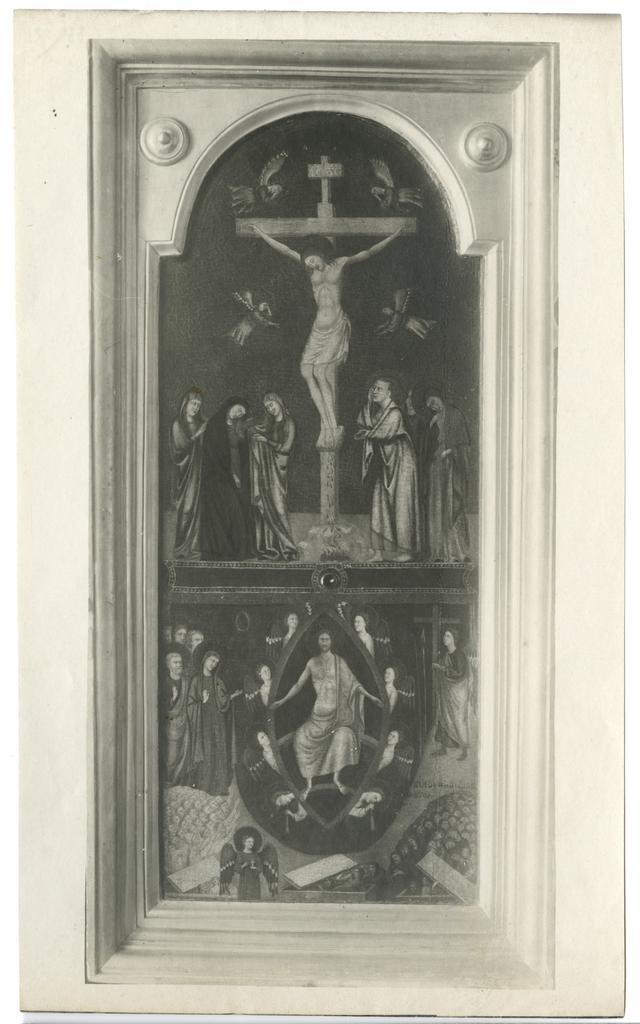 Anonimo , Anonimo fiorentino - sec. XIII - Crocifissione di Cristo; Ascensione di Cristo