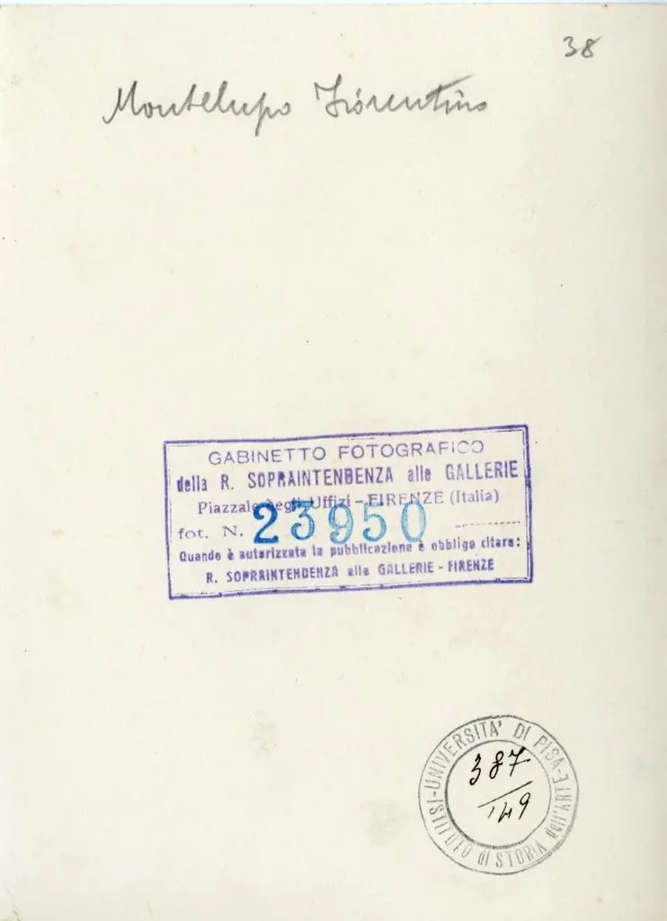 Gabinetto Fotografico della Soprintendenza Speciale per il Patrimonio Storico, Artistico ed Etnoantropologico e per il Polo Museale della citt&agrave; di Firenze , Corso di Buono - sec. XIII - Firma dell'artista