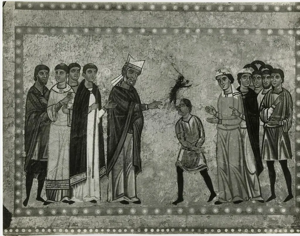 Gabinetto Fotografico della Soprintendenza Speciale per il Patrimonio Storico, Artistico ed Etnoantropologico e per il Polo Museale della citt&agrave; di Firenze , Maestro del Bigallo - sec. XIII - San Zanobi libera un ragazzo dal demonio