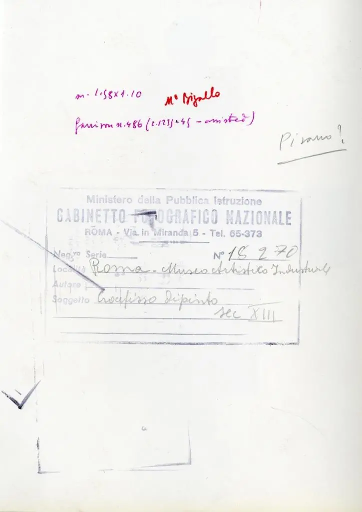 Istituto Centrale per il Catalogo e la Documentazione: Fototeca Nazionale , Maestro del Bigallo - sec. XIII - Cristo crocifisso, santi e angeli