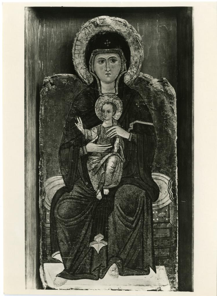 Maestro del Bigallo, ambito , Madonna con Bambino in trono